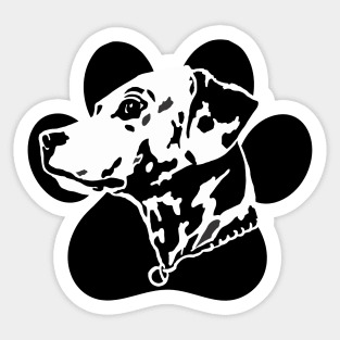 Dalmatian Paw Art Sticker